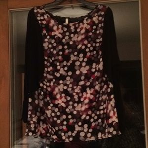 Kenzie black knit with polka dot print  size L
